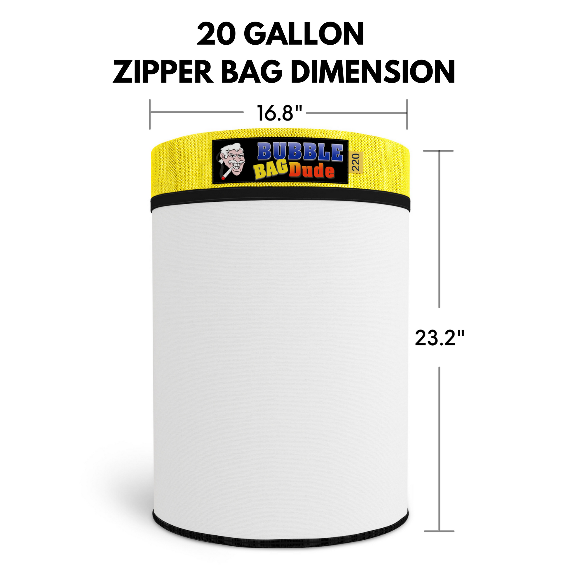 20 GAL ZIPPER BAG BAG DIMENSION