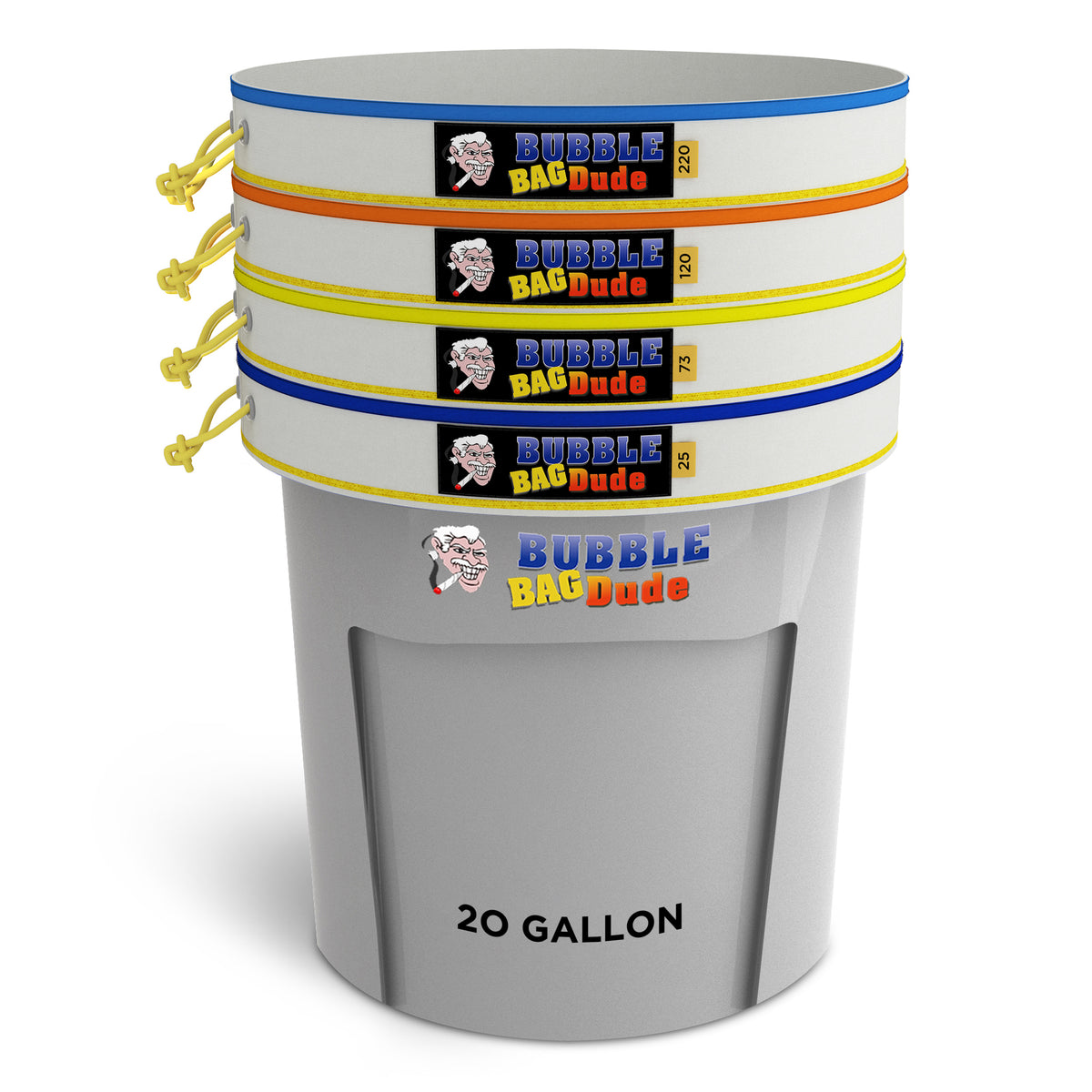 Extraction Bags BUBBLEBAGDUDE 20 GAL - 4 Bag Kit All Mesh Extraction Bags